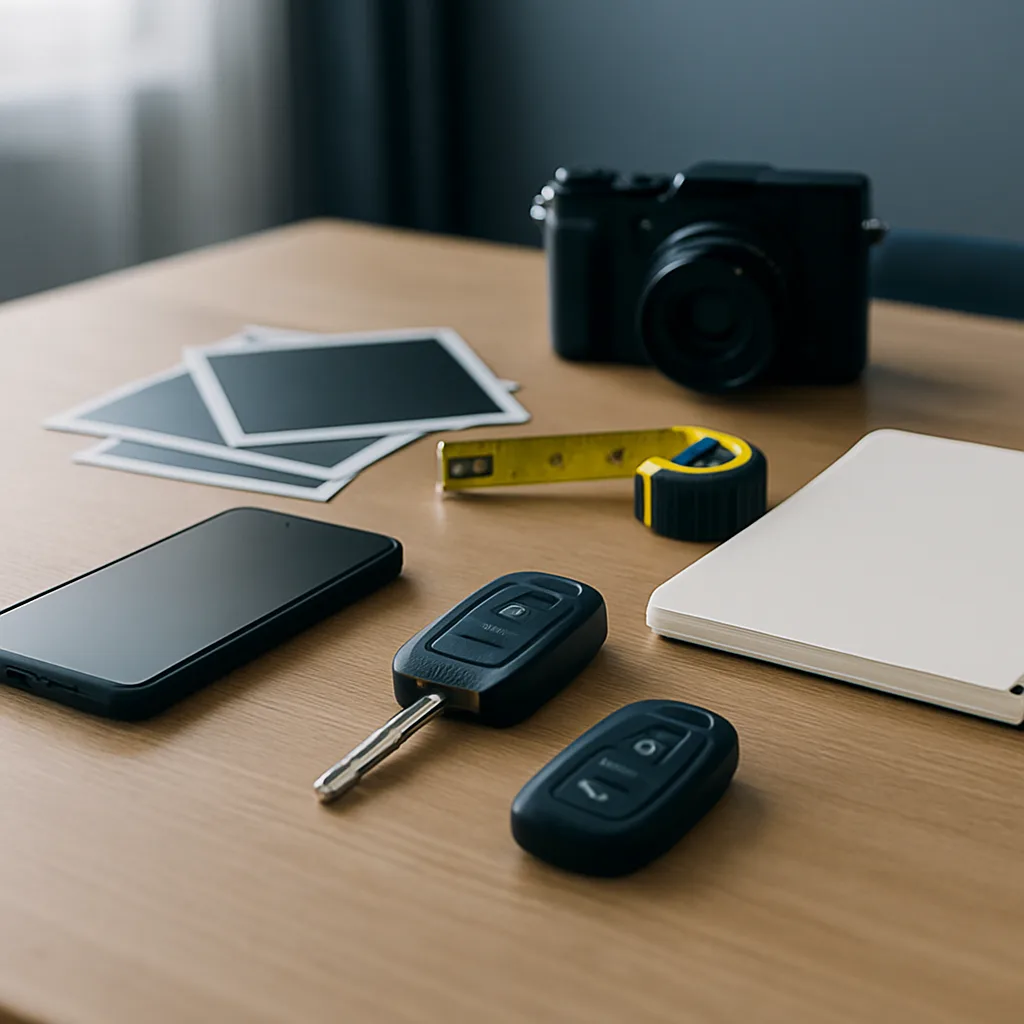 Evidence preservation materials for investigating a distracted driving collision in Monroe