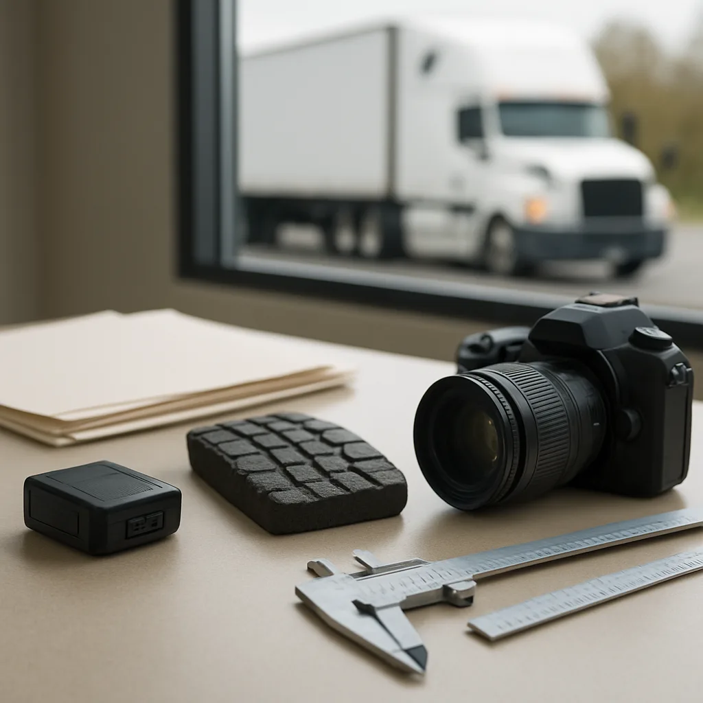 Truck inspection and electronic data materials used to review a Monroe crash
