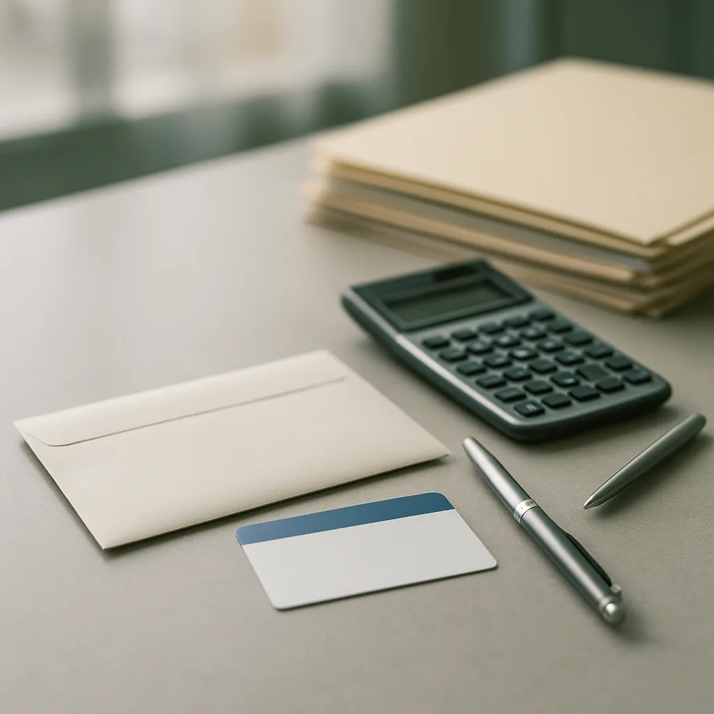 Organized documents for reviewing medical bills and insurance liens after a Monroe car accident